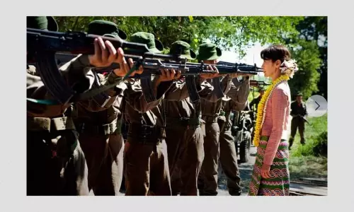 Still From Aung San Suu Kyi Biopic Starring Michelle Yeoh Shared As Real