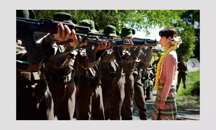 Still From Aung San Suu Kyi Biopic Starring Michelle Yeoh Shared As Real