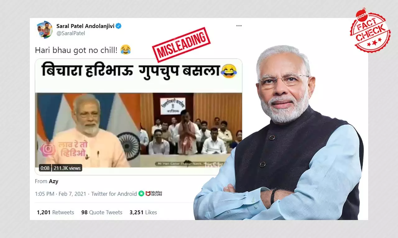 Edited Video Shared As PM Modi Evading Question On Fuel Price Hike