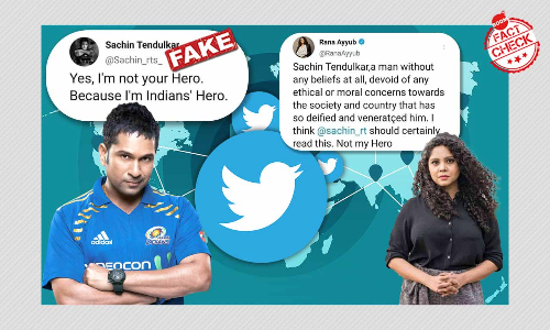 Sachin Tendulkars Reply To Journo Rana Ayyub? No, Thats Fake Handle