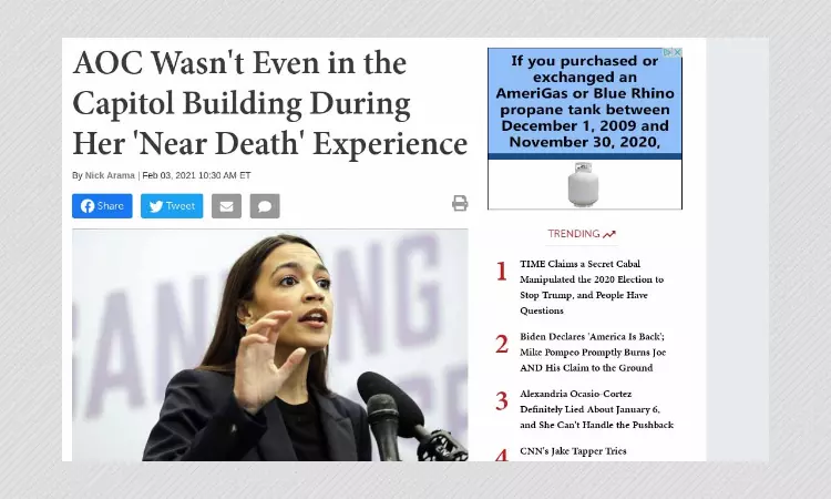 Did Alexandria Ocasio-Cortez Claim She Was In US Capitol During Riot? Not Really