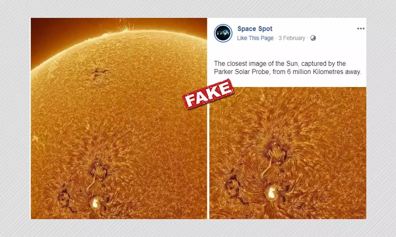 NASAs Parker Solar Probe Did Not Take This Photo Of The Sun