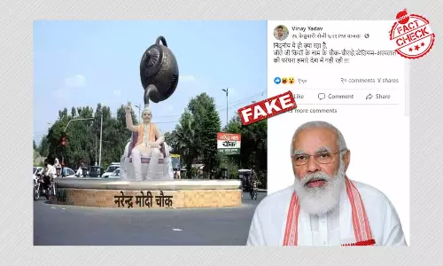 Edited Image Of Pakistan Street Peddled As Chowk Named After PM Modi