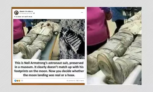 False Boot Print Comparison Shared To Claim Moon Landing Was A Hoax