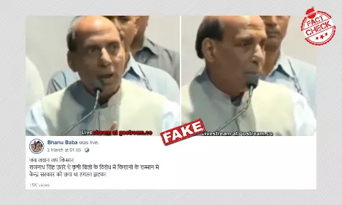 2015 Clip Of Rajnath Singh Passed Off As Support To Farmers Protest
