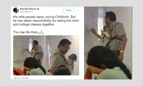 Tragic Story Behind Photo Of Teacher Carrying A Baby In Class Is False