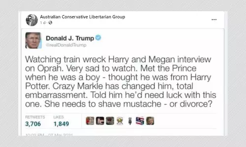 Donald Trump Did Not Tweet After Oprahs Harry-Meghan Interview