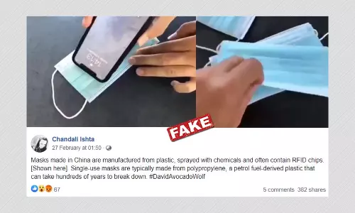 Satirical Video Shared As Chinese Masks Containing Location Tracking Chips