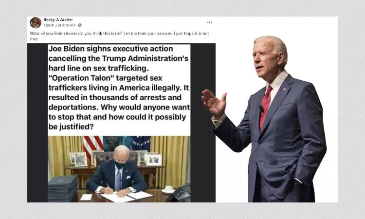 Did Joe Biden Cancel ICE Operation Which Targetted Sex Traffickers?