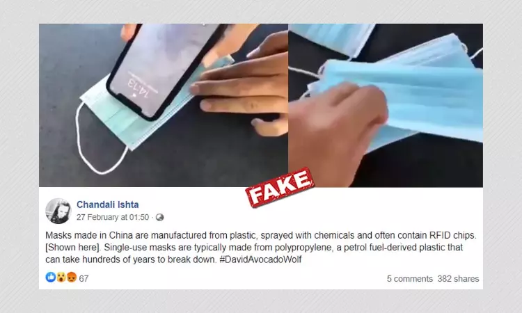 Satirical Video Shared As Chinese Masks Containing Location Tracking Chips