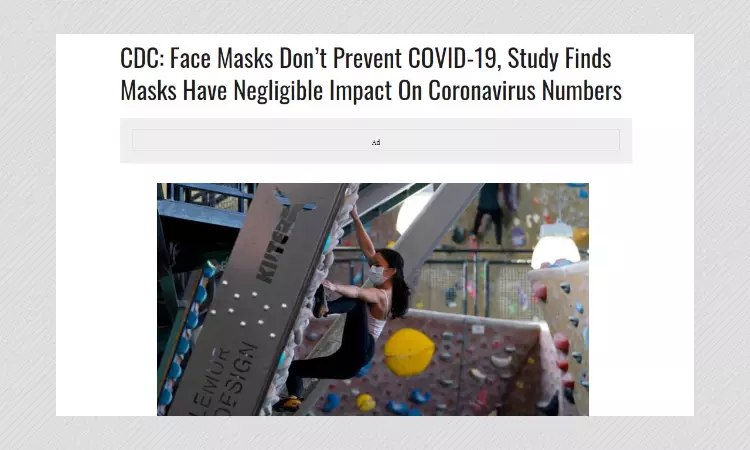 OANN Report Falsely Claims That CDC Study Found Masks Ineffective