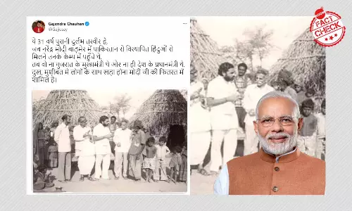 Photo Shows Narendra Modi Meeting Pakistani Hindu Refugees? A FactCheck