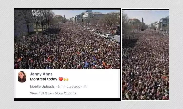 This Photo Is Not From Protest Against COVID-19 Restrictions In Montreal