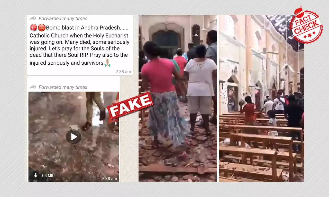 Sri Lanka Easter Bombing Clip Passed Off As Andhra Pradesh Church Attack