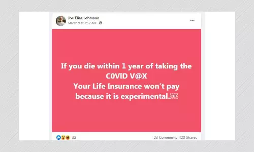 No, COVID-19 Vaccines Do Not Invalidate Life Insurance Policies