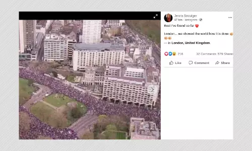 Photo From 2019 Anti-Brexit Rally Shared As Anti-Lockdown Protest