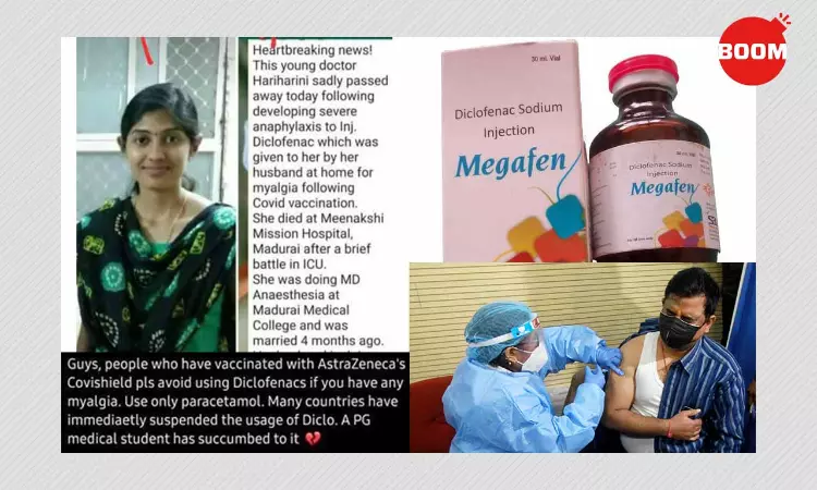Did Taking Diclofenac Post COVID-19 Jab Kill A TN Doctor? A FactCheck