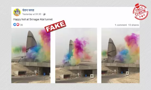 2018 Saudi Arabia Art Show Viral As Holi Celebrations At Atal Tunnel