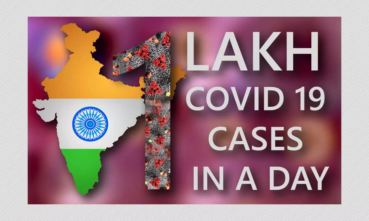 India Reports 1 Lakh COVID-19 Cases In 24 Hours For First Time