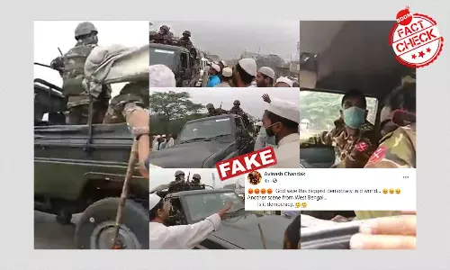 Video Of Protests In Bangladesh Post PM Modis Visit Peddled As Bengal