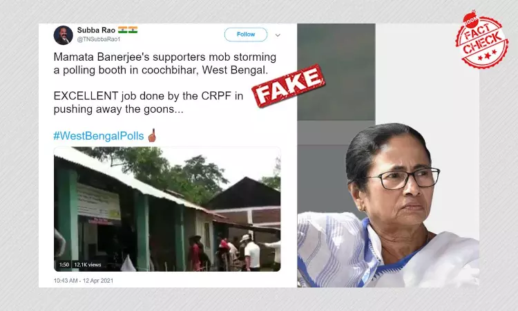 Video From Manipur Peddled As Mob Storming Polling Booth In Cooch Behar