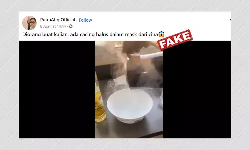 Viral Videos Falsely Show Black Threads In Masks As Worms & Parasites