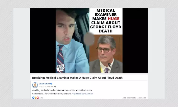 Charlie Kirk Falsely Claims Dr Ruled George Floyd Died Due To Overdose