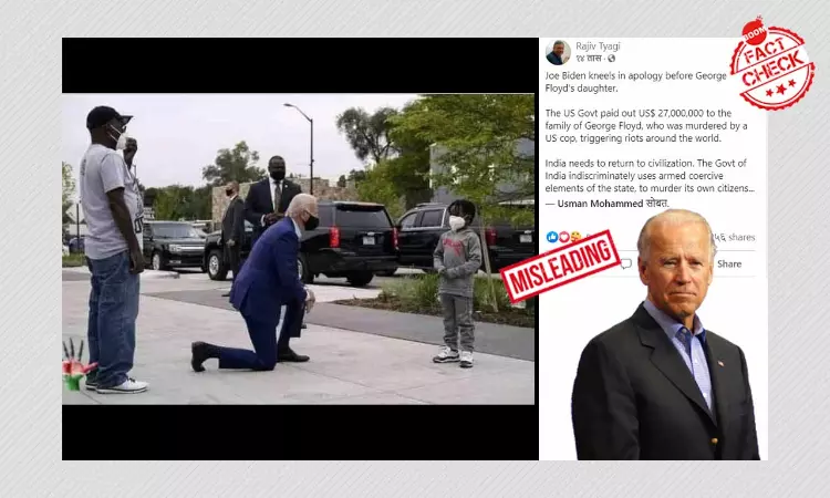 No, This Is Not Joe Biden Kneeling Before George Floyds Daughter