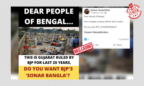 Photo Of Cremation Ground In Bhopal Falsely Shared As Gujarat