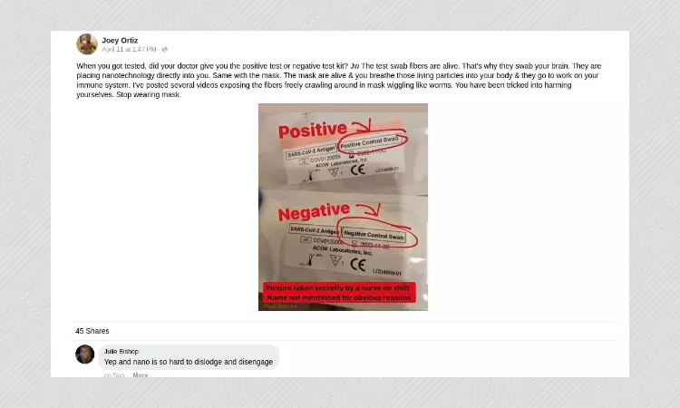 COVID-19 Test Control Swabs Only Used For Quality Control