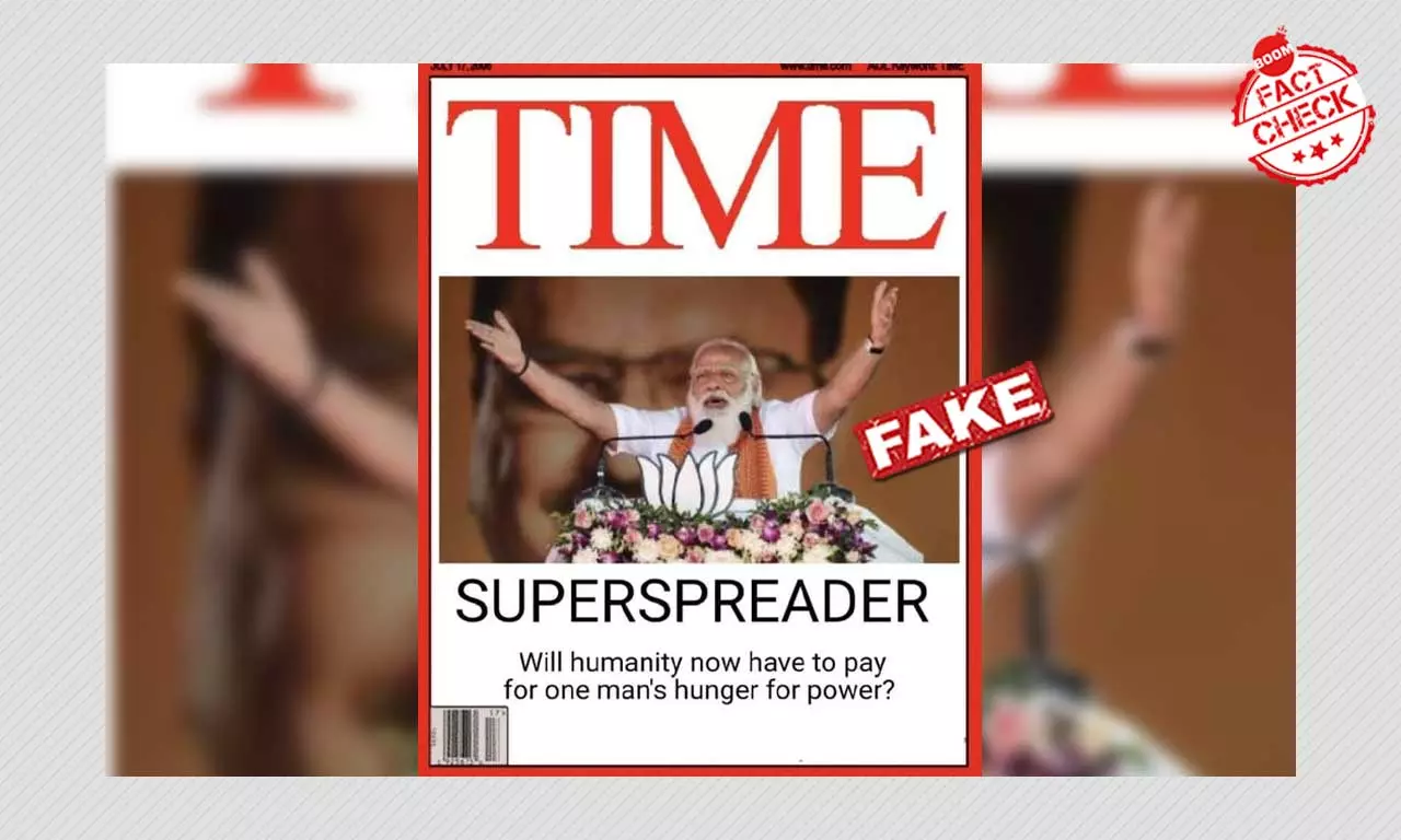 TIME Magazine Cover Calling PM Modi Superspreader Is Fake