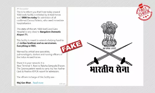 No, Army Has Not Set Up COVID-19 Centre Near Mumbai, Bengaluru Airport