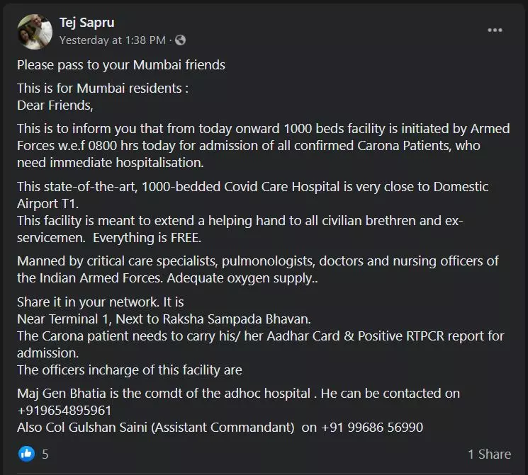 Viral Mumbai message