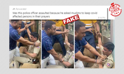 Video Of Cop Assaulted In Delhi Shared With Communal Spin