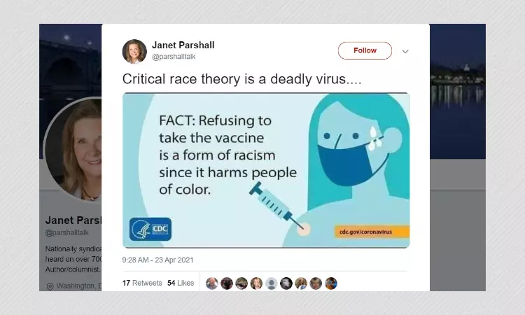 Fake US CDC Graphic Claims Vaccine Refusal Is A Form Of Racism