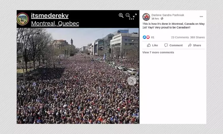 Photo From US March Shared As Montreal Rally Against COVID-19 Restrictions