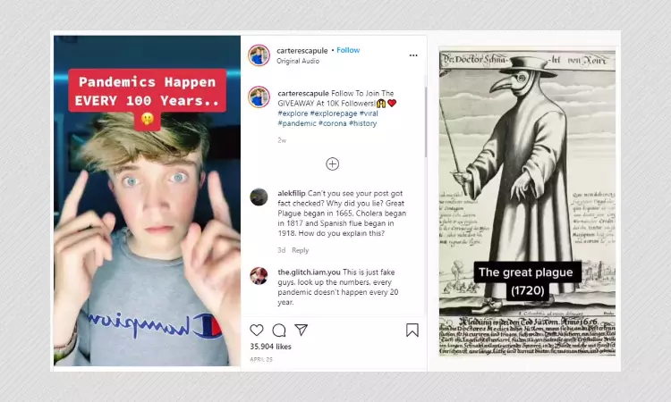 Viral Video Falsely Claims Pandemics Occur Every 100 Years