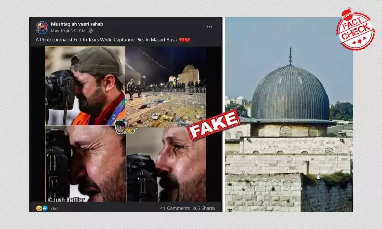 No, This Image Of A Weeping Photog Is Not Related To Al-Aqsa Mosque