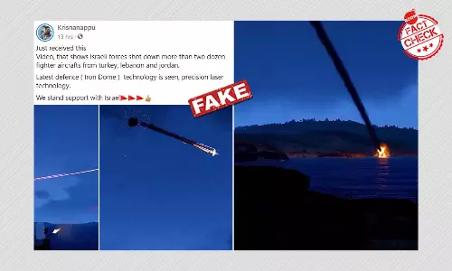 Video Game Visuals Shared As Israels Air Defence System Footage