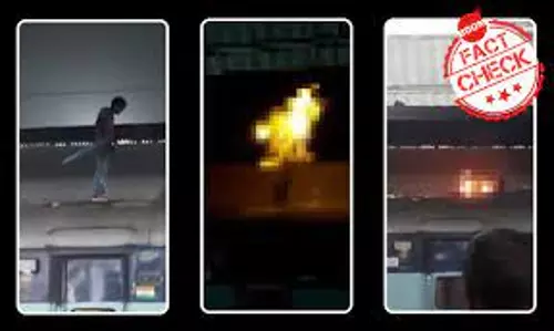 Chilling Video Of A Man Electrocuted Atop A Train Is Not From Mumbai