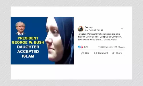 George W Bushs Daughter Has Not Converted To Islam