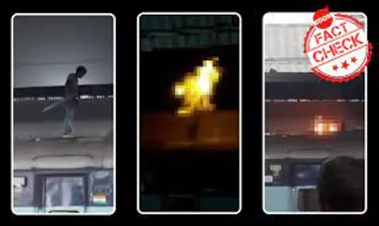 Chilling Video Of A Man Electrocuted Atop A Train Is Not From Mumbai