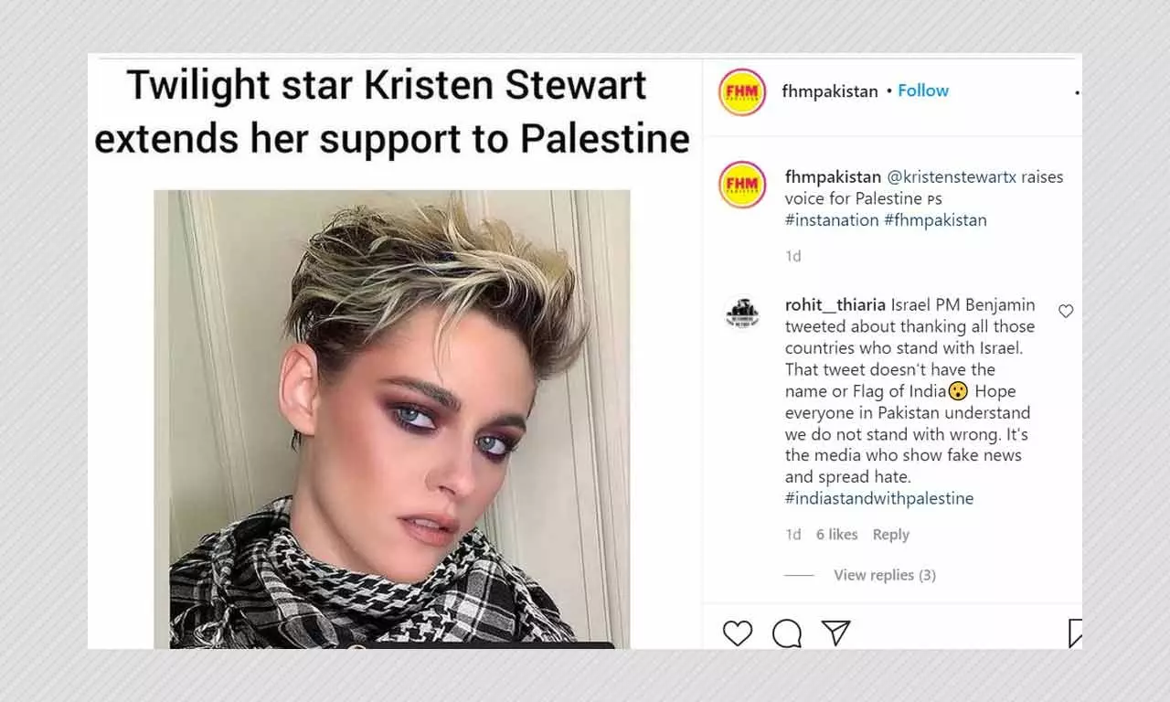 Has Kristen Stewart Extended Her Support To Palestine? A FactCheck