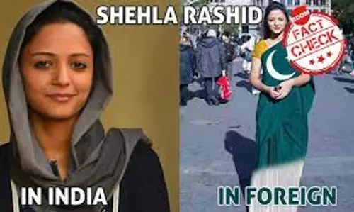 JNU-Fee Hike Row: Morphed Image Of Shehla Rashid Revived