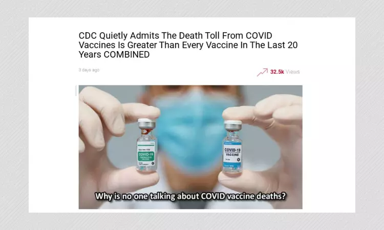 Posts Falsely Claim COVID-19 Vaccines Have Killed More People Than Other Vaccines