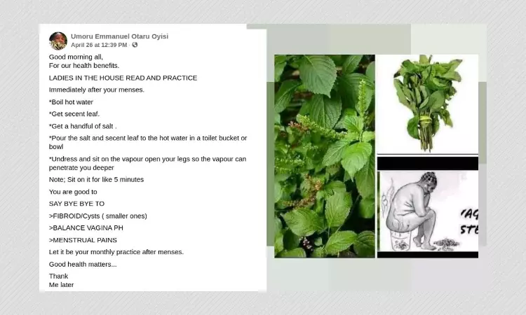 Vaginal Steaming Does Not Get Rid Of Menstrual Pain Or Fibroids