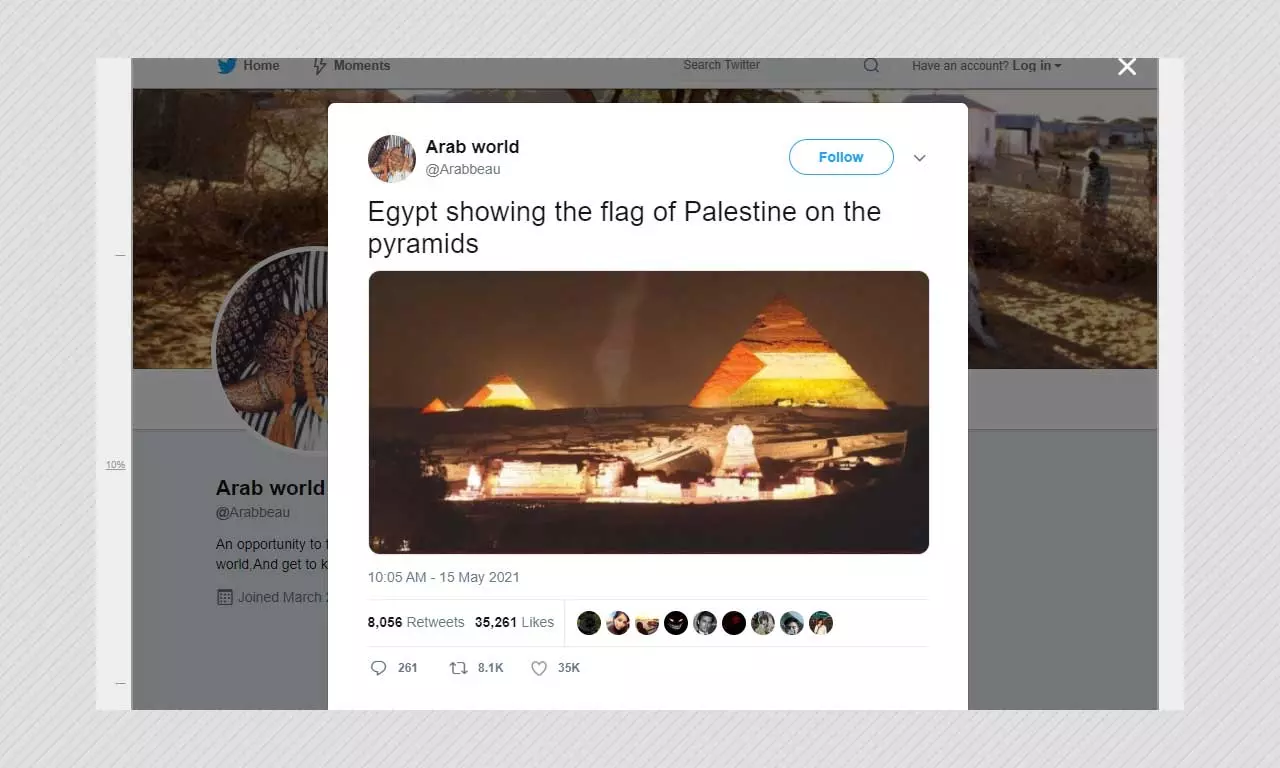 No, The Giza Pyramids Were Not Lit With The Palestinian Flag