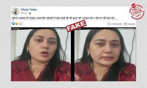Video Of Congress Leader Falsely Shared As Maneka Gandhi Slamming BJP