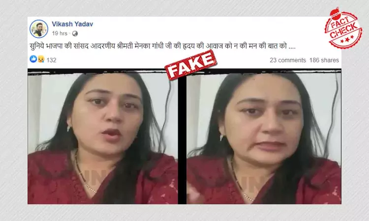 Video Of Congress Leader Falsely Shared As Maneka Gandhi Slamming BJP
