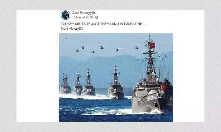 2008 Pic Of Warships Shared As Turkish Troops Arriving In Palestine